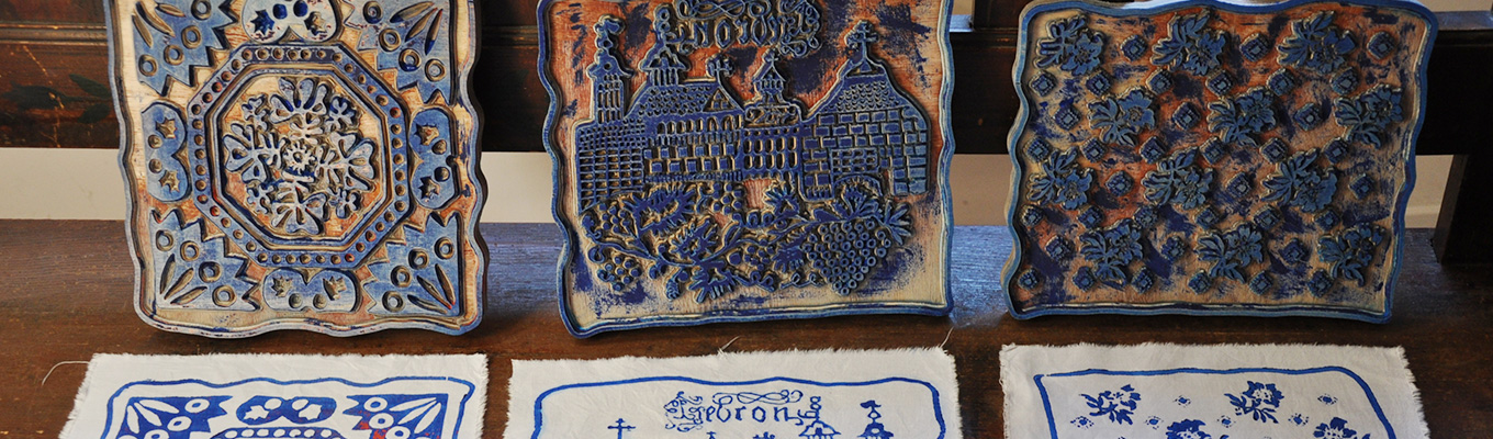 klocki do nadruków na tkaninie