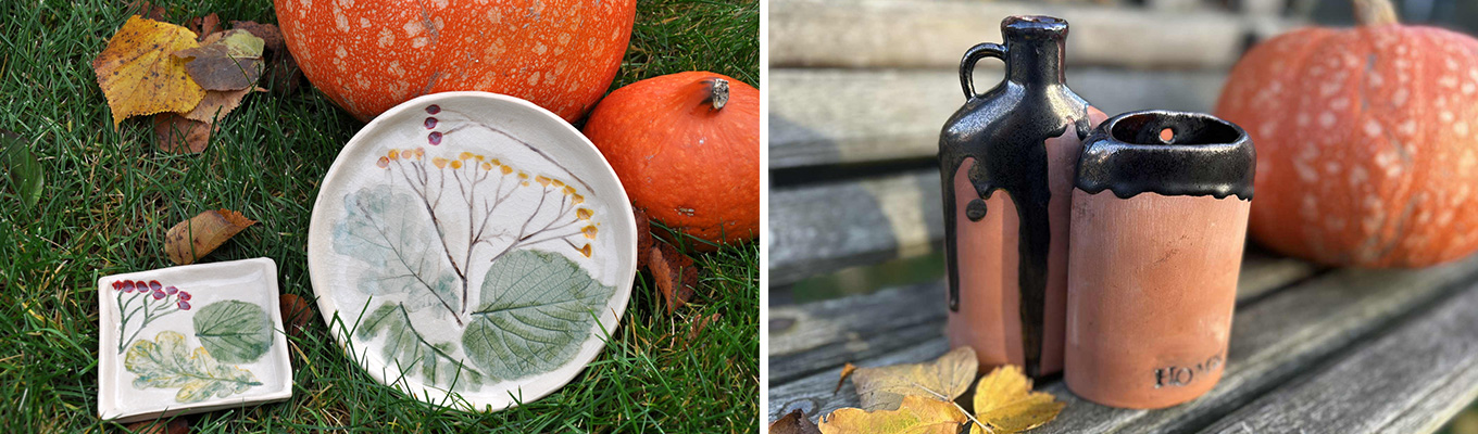 naczynia ceramiczne wykonane podczas warsztatów w zagrodzie jamneńskiej