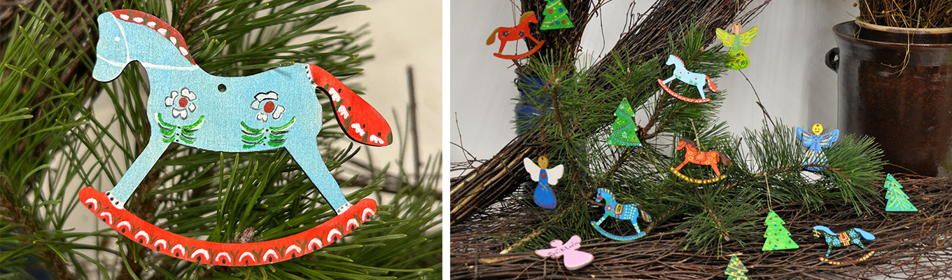 ozdoby choinkowe wykonane ze sklejki