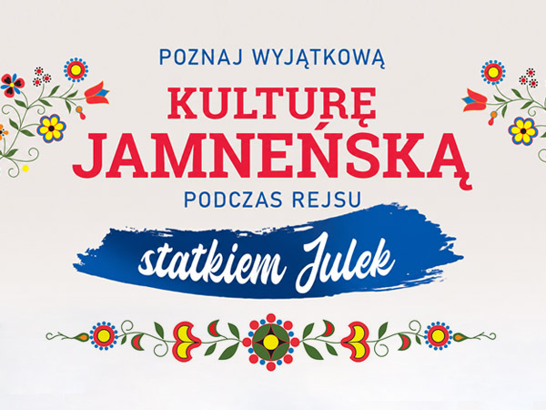 Z Jamna do Mielna i UnieŚcia. Rejs statkiem Julek po jeziorze Jamno, podczas którego poznasz wyjątkową kulturę jamneńską